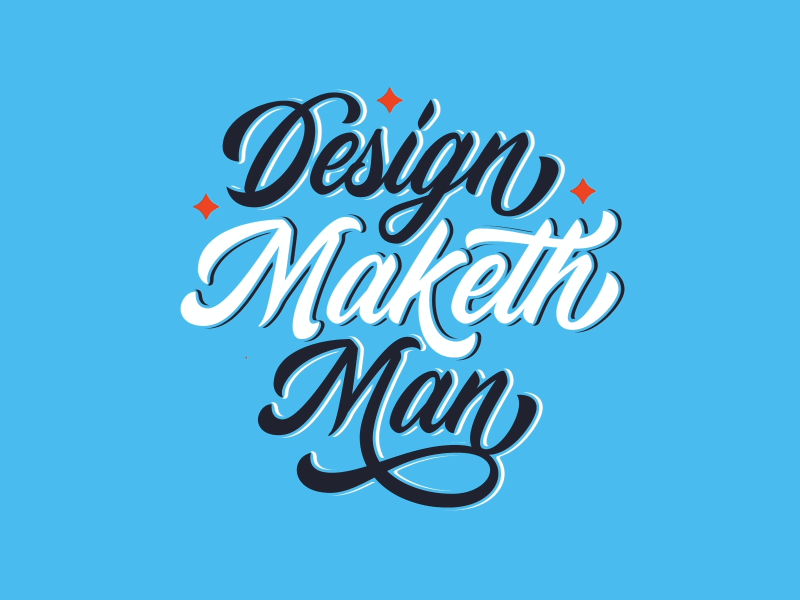 ♠️ Design Maketh Man ♠️ adobe aftereffects animation design font fun illustration illustrator letter lettering logo reveal stars typography vector