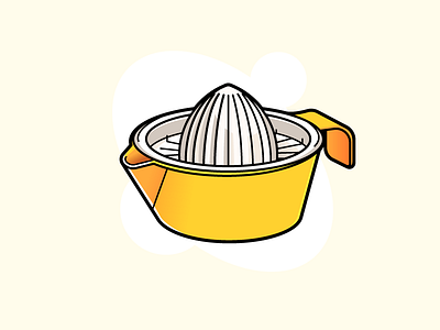Lemon Squeezer 🍋 book design editorial fruit illustration illustrator juice kitchen orange recipe vector yellow