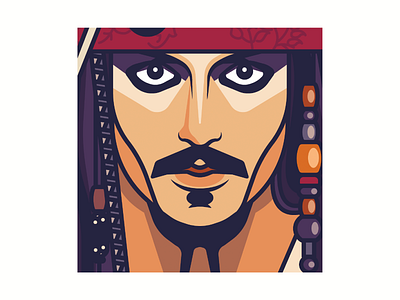 🏴‍☠️ Jack Sparrow captain caribbean caribe design eyes fan art illustration johnny depp pirata pirate vector