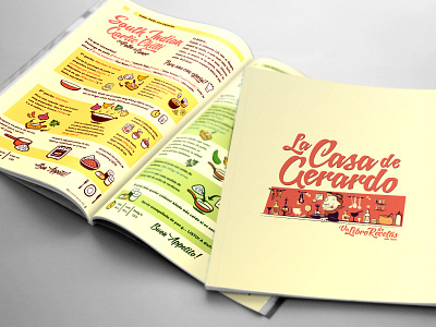 La casa de Gerardo - Recipe Book book design editorial design illustration illustrator magazine recipe vector