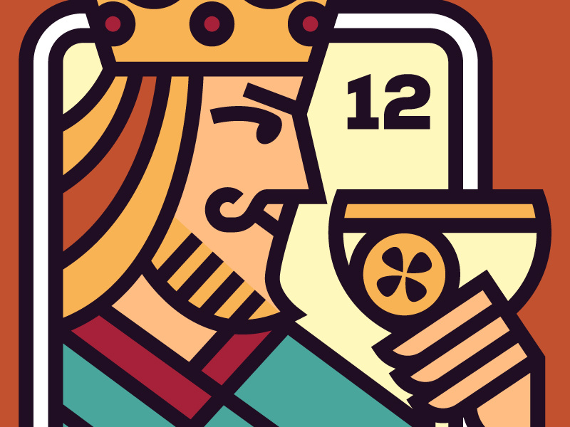 King of Cups ๐๐ท copas deck of cards king of cups logo illustration design vector illustrator
