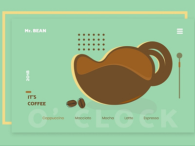 Mr. Bean - Coffee Landing Page art branding character design illustration illustrator minimal typography ui vector web website
