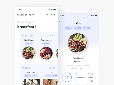 Calories Counter app counter dasboard food health ios location product card product catalog restaurant statistics ui ux