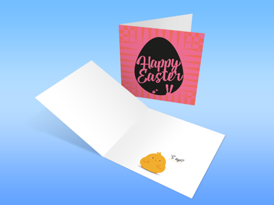 Easter greeting card concept