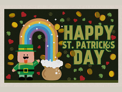 St Patricks Day 2021 celebrations coin design fortune green happy illustration vector graphics