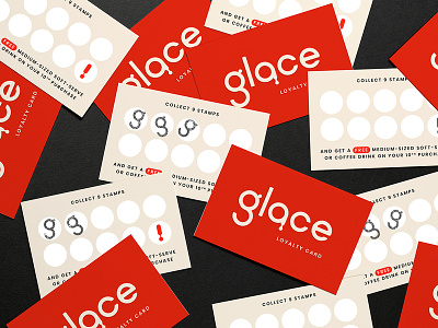 Glace Loyalty Card branding card contemporary dessert food and beverage ice cream logo loyalty card rewards stationery