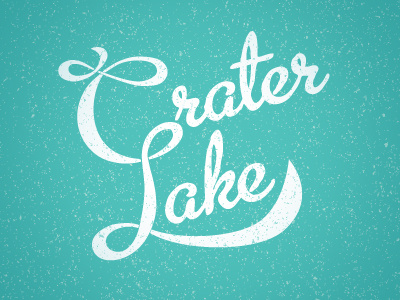 Crater Lake illustration logo typography
