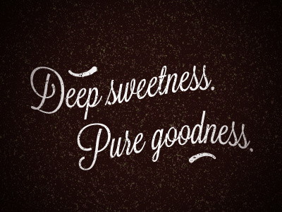 Deep Sweetness design typography