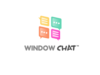 window CHAT branding chat design icon logo logodesign logofolio vector window