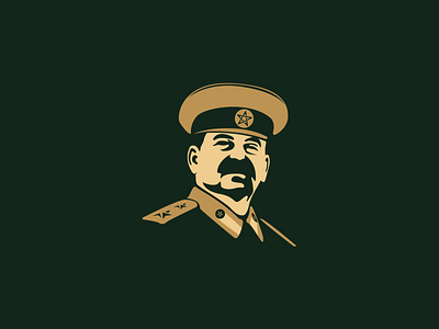 EL GENERAL illustration army beard black and white branding design face illustration logo logodesign logofolio mustache vector