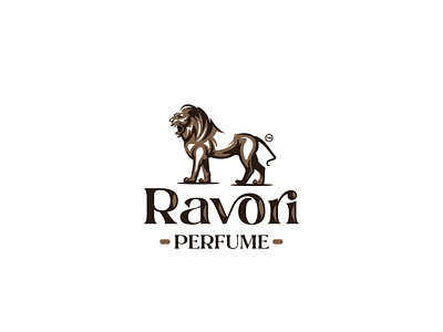 Ravori Perfume Logo branding design illustration lion logo logodesign logofolio perfume vector