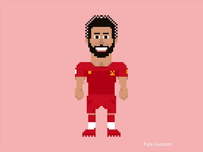 8-Bit Athletes: Mo Salah 8bit adobe art bit branding concept design football game illustration illustrator kit lfc liverpool mo retro salah soccer vintage ynwa