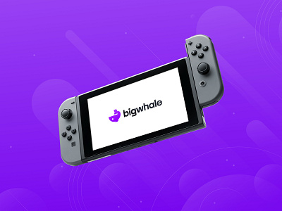 Big Whale - Loading Screen big whale game gaming gradient gradients loading loading screen mockup nintendo nintendo switch purple purple gradient purple logo video game videogames whale whale logo