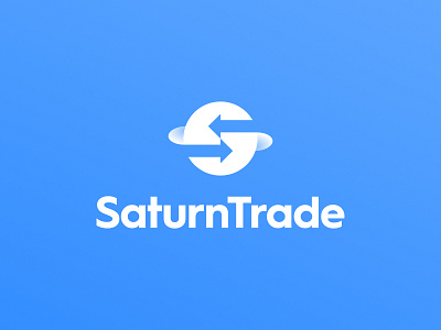 Saturn Trade - Logo Design blue blue gradient blue logo logo minimal modern logo planet s s logo saturn saturn trade simple smart logo symbol trade trademark trading trading app