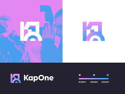 Kap One - Brand Identity brand guidelines brand identity camera camera app color codes gradient gradient logo guidelines k logo logo logo design logomark logomarks photo photo logo photography logo pink pink and blue pink gradient