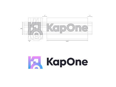 Kap One - Logo Grid camera app grid grid design grid layout grid logo logo grid logo layout logo process logotype photo app typeface