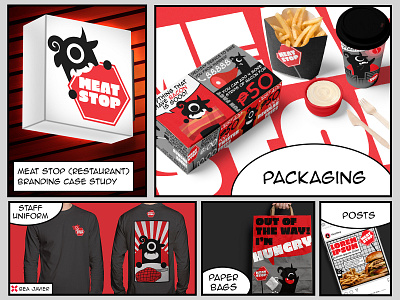 Meat Stop advertisement branding food graphic design identity design illustration logo packaging restaurant