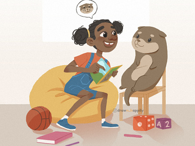 otter story children children book illustration childrens book childrens illustration illustration kidlitart kids kids book