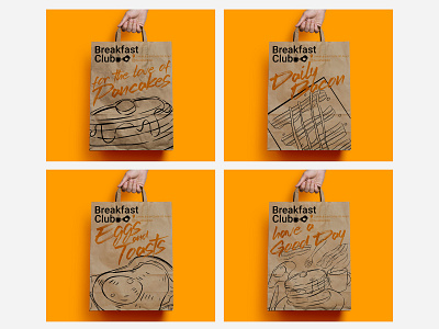 Breakfast Club Packaging branding food identity design packaging restaurant typography