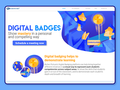 Digital Badges app branding identity design illustration ui ux web