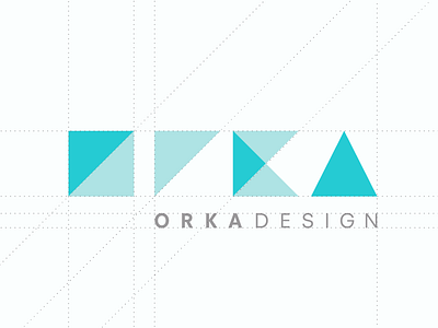 Orka blue geometric logo triangle