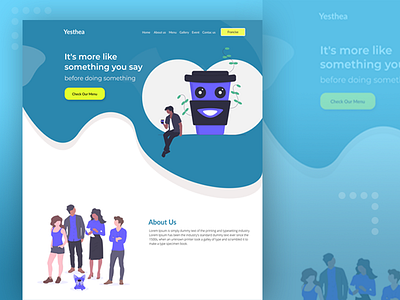 Yesthea-Landingpage Design Template design landingpagedesign ux web webheader