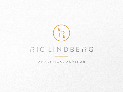 Ric Lindberg arrow consulting logo mark path r