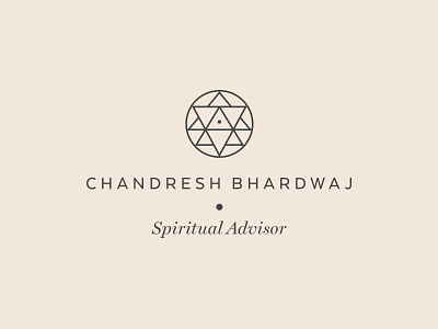 Chandresh Bhadrwaj logo mark sacred geometry spiritual yantra