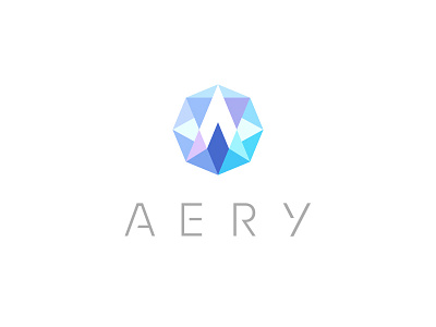 Aery Logo aery air branding crystal glass logo mark thin typography