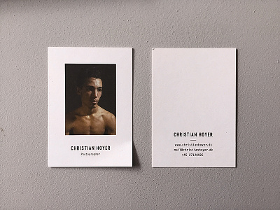 Christian Hoyer Business Card branding business card clean collateral minimal photo photographer photography stationery