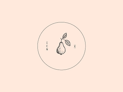 Pear icon branding icon illustrative pear project sketchy x