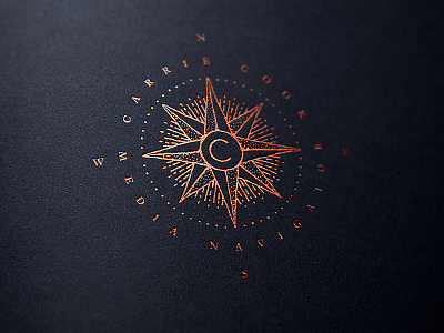 Carrie Cook Logo branding compass identity logo media nautical navigator star