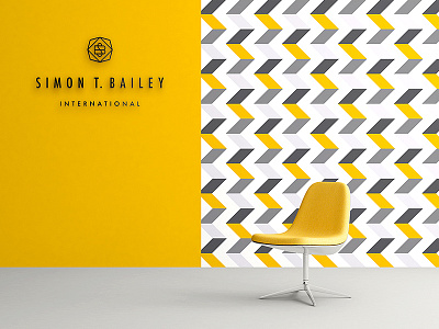 Simon T. Bailey International Brand Design brand branding identity life coach logo monogram pattern sb yellow