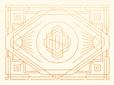 BN Monogram Art Deco Style