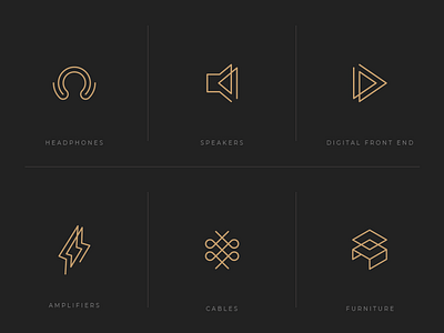 Icons for Audio Equipment Manufacturer