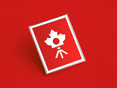 Pin badge mockup for Canada Photo Convention badge branding convention identity logo mockup photo pin