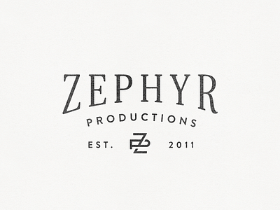 Zephyr Productions Logo branding identity letterform lettering lockup logo monogram photographer photography videographer