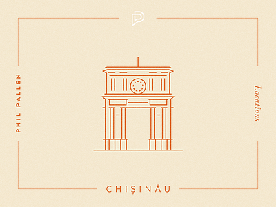 Chișinău Icon architechture chisinau city flat icon illustation landmark line art moldova travel triumphal arch vector art