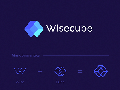Wisecube Logo brand branding cube flat icon identity letterform logo mark monogram vector
