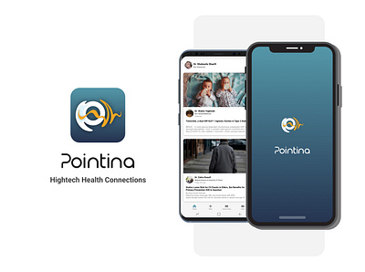 POINTINA - High-tech Health Connections app design graphic design logo ui