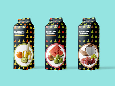 Klondike Fruit Drink Mockup branding carton drinks fruity illustrator klondike packagedesign packaging photoshop