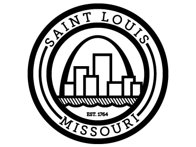 St Louis arch city logo missouri st louis vector