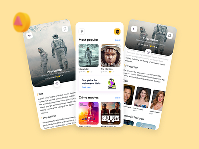 Movie app concept artist design film film app filmmaker minimal mobile mobile app movie movie art movie poster series ui user interface