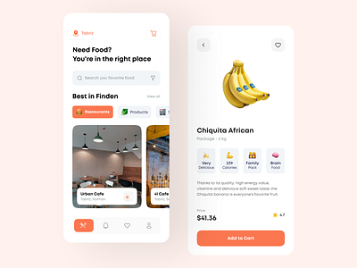 Finden app concept cafe fruit fruit app grocery grocery app illustration minimal research restaurant app supermarket ui user interface ux vector