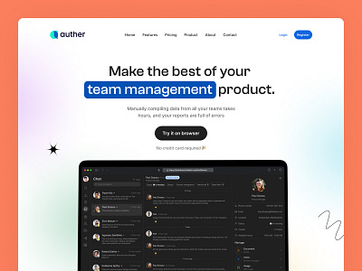 Landing page for SaaS product