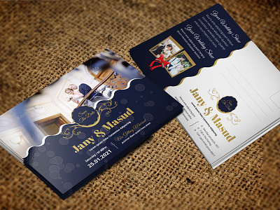 Wedding Invitation Postcard Design