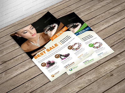 Jewellery Shop Promotion Flyer Template branding brochure mockup flyer artwork flyer bundle flyer mockup flyer template illustration jewellery shop logo icon product branding product brochure product card product catalogue product flyer product promotion promotion flyer shop promotion template flyer vector