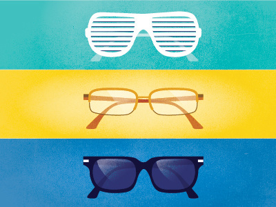 Glasses: Three Ways glasses hipster illustration raybans sunglasses