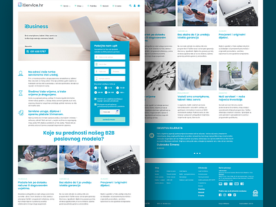iService website - iBusiness page design