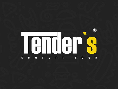 TENDERS restaurant | branding branding design flat illustration typography vector